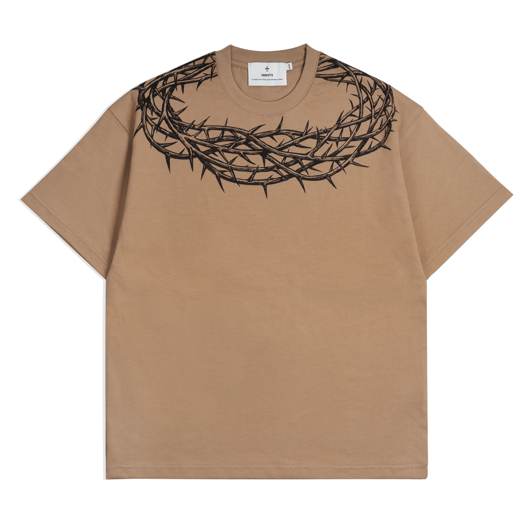 Crown of Thorns Unisex T-shirt_Brown
