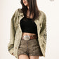 Olive-green Denim Jacket
