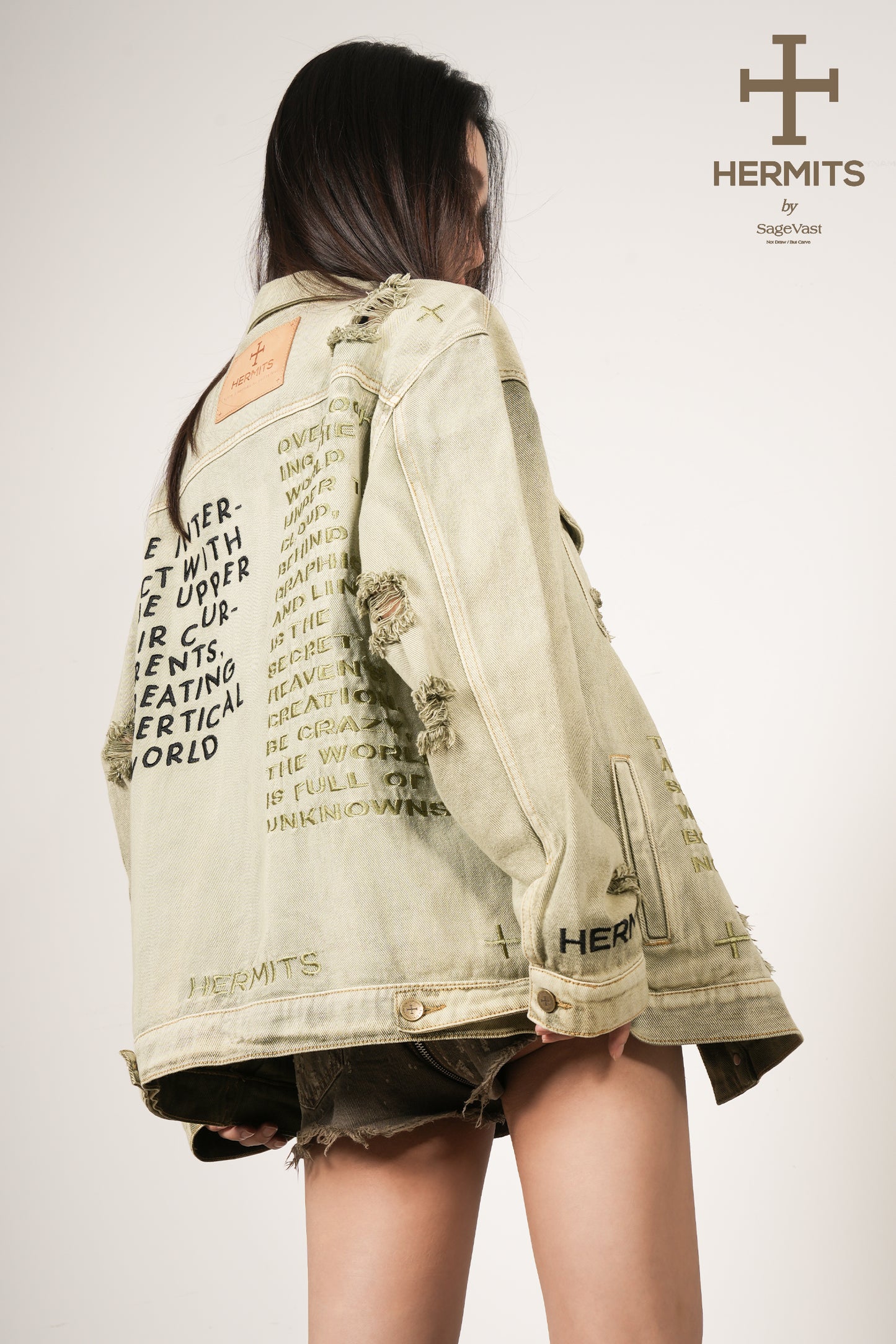 Olive-green Denim Jacket